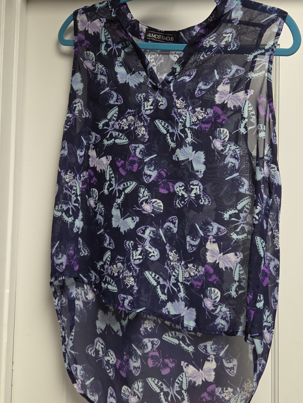 Almost Famous butterfly blouse tank